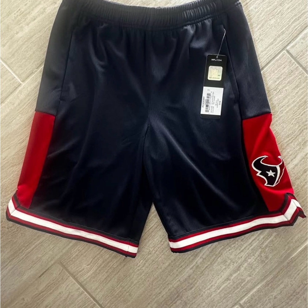 Boys Navy and Red NFL Houston Texans Athletic Shorts - NWT - size 10/12